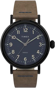 ساعة تيميكس ستاندرد للرجال بسوار جلدي TW2T69400