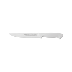 ترامونتينا سكين مطبخ  24474/186 مقاس 15.24 سم برميم من الفولاذ المقاوم للصدأ مع مقبض أبيض من البولي بروبيلين