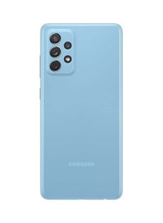 هاتف سامسونج جالاكسي A72 ثنائي الشريحة باللون الأزرق بذاكرة 8 جيجابايت وذاكرة داخلية سعة 128 جيجابايت ويدعم تقنية 4G LTE