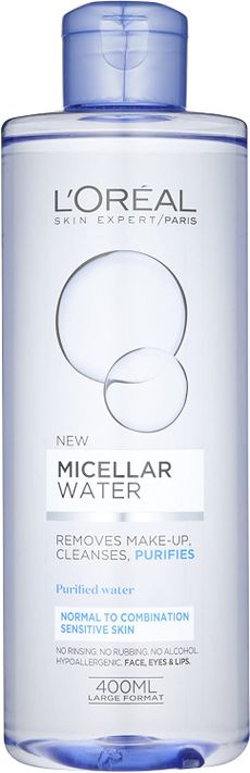 لوريال باريس ماء ميسيلار منظف للبشرة الحساسة العادية والمختلطة - 400 مل