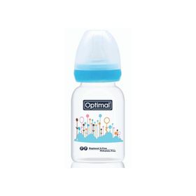 أوبتيمال زجاجة الرضاعة ذات الخصر النحيف 140 مل -أزرق