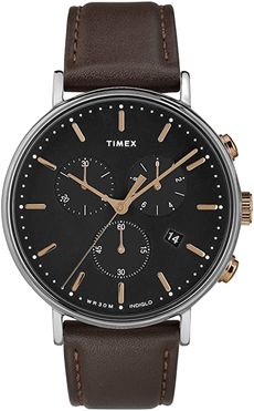 ساعة تايمكس للرجال كوارتز بسوار جلدي TW2T11500