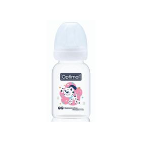 أوبتيمال زجاجة الرضاعة ذات الخصر النحيف 140 مل -أبيض